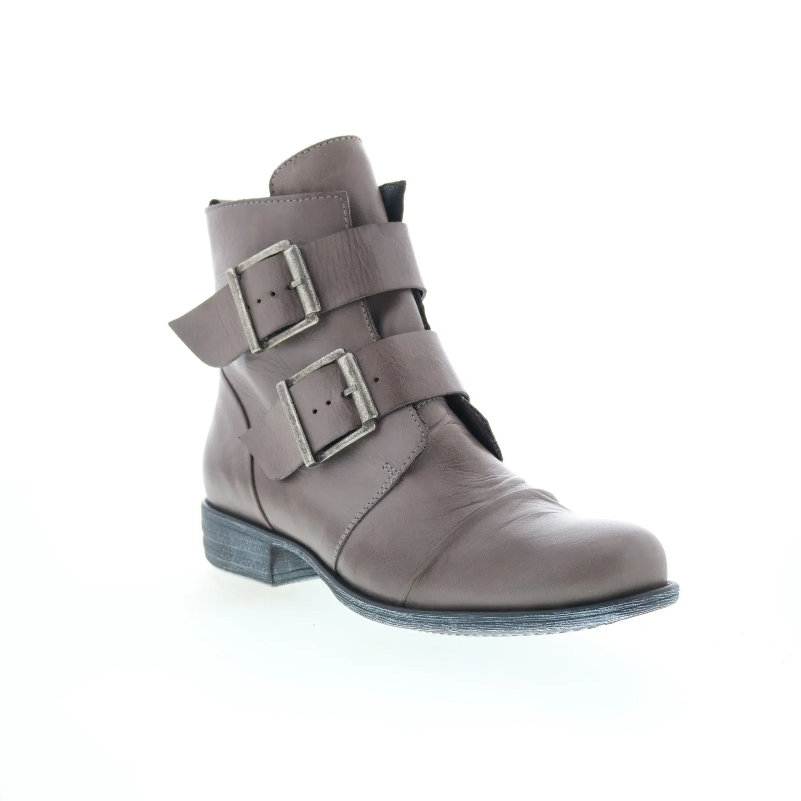 Elastic Material Miz Mooz Limelight Womens Gray Leather Zipper Casual Dress Boots