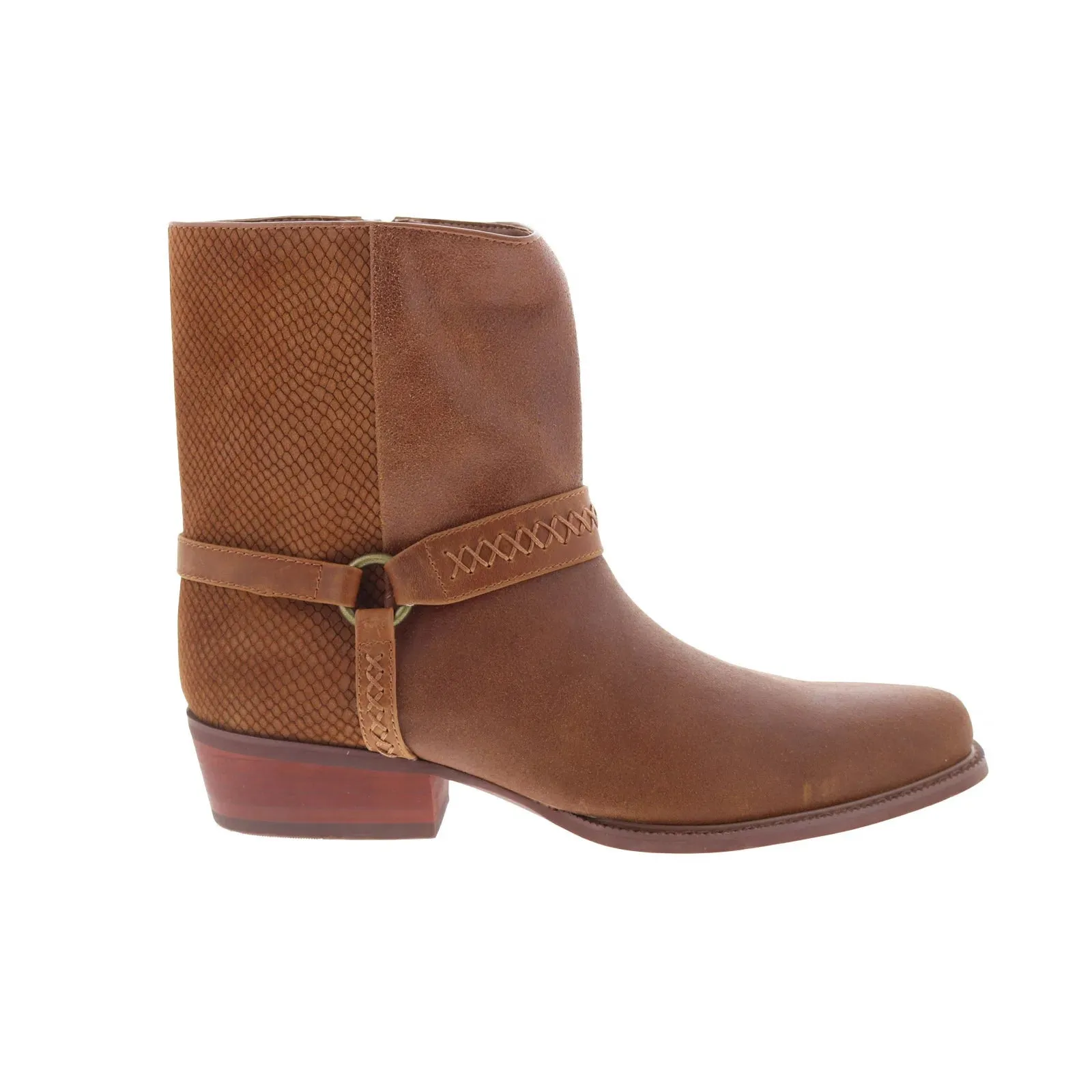 Dingo Butch Cowboy Boots DI-219 Mens Brown Leather Zipper Western Boots Breathable Interior
