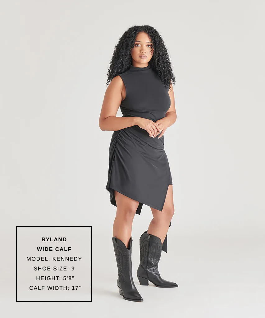 RYLAND WIDE CALF BOOTS BLACK LEATHER Outdoor Look