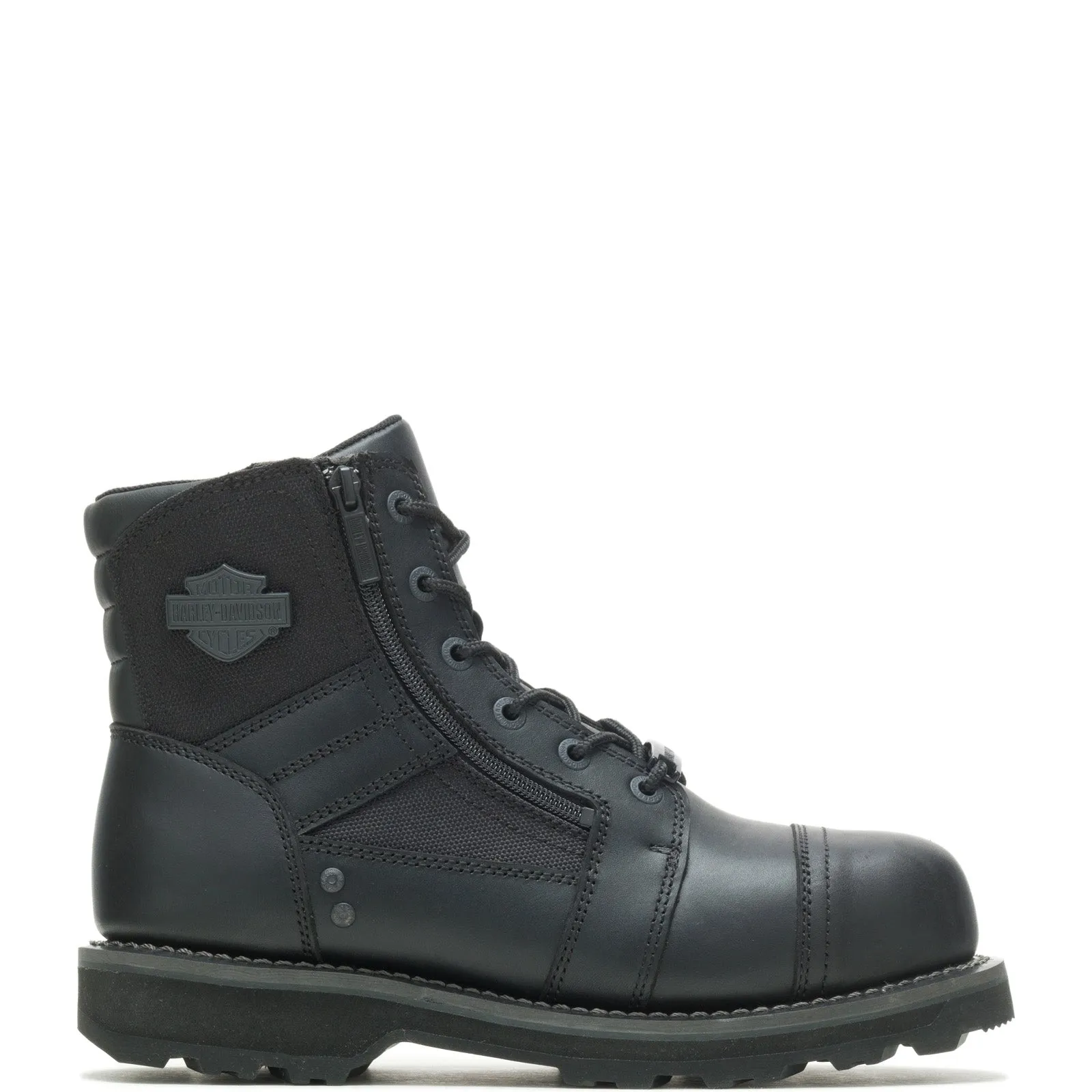 Metallic Buckle Quality Design Harley-Davidson Bonham Composite Toe Mens Black Wide Motorcycle Boots