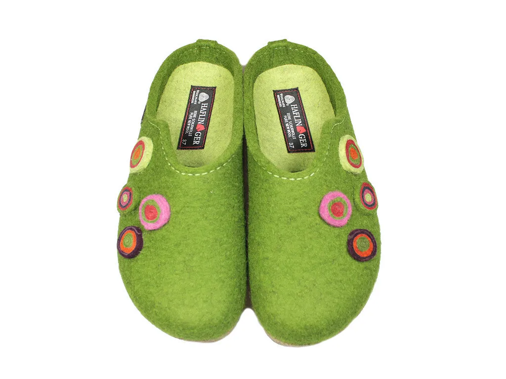 Haflinger Clogs Grizzly Kanon Green Hot Day Anytime Go