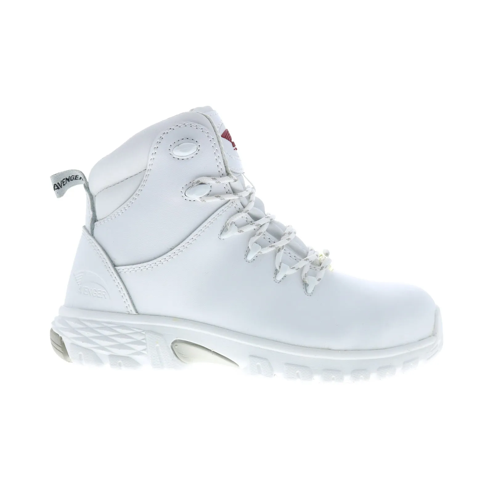 Avenger Flight Alloy Toe SD10 A7473 Womens White Wide Leather Work Boots Built For Adventure High-quality