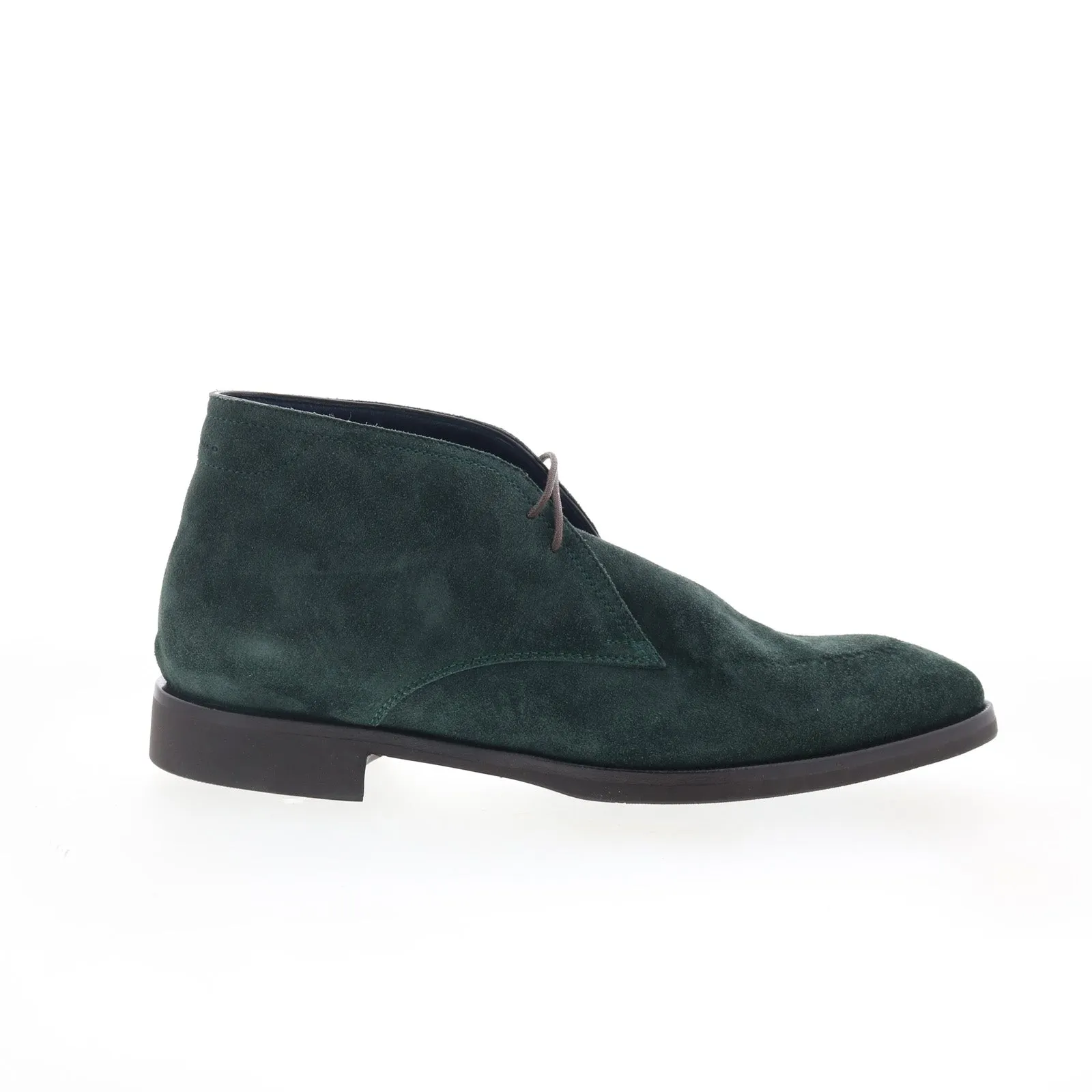 Cold Climate Di Bianco Borno Mens Green Suede Lace Up Chukkas Boots