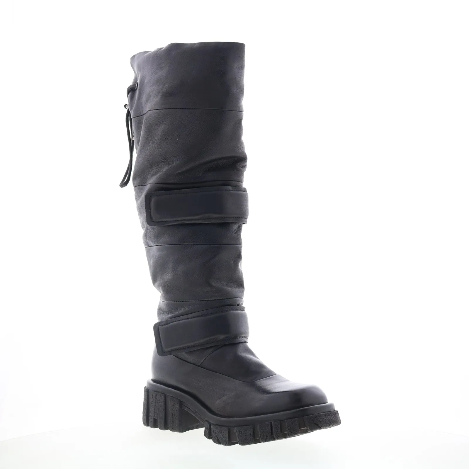Hunter A.S. 98 Halpert Womens Black Leather Zipper Knee High Boots