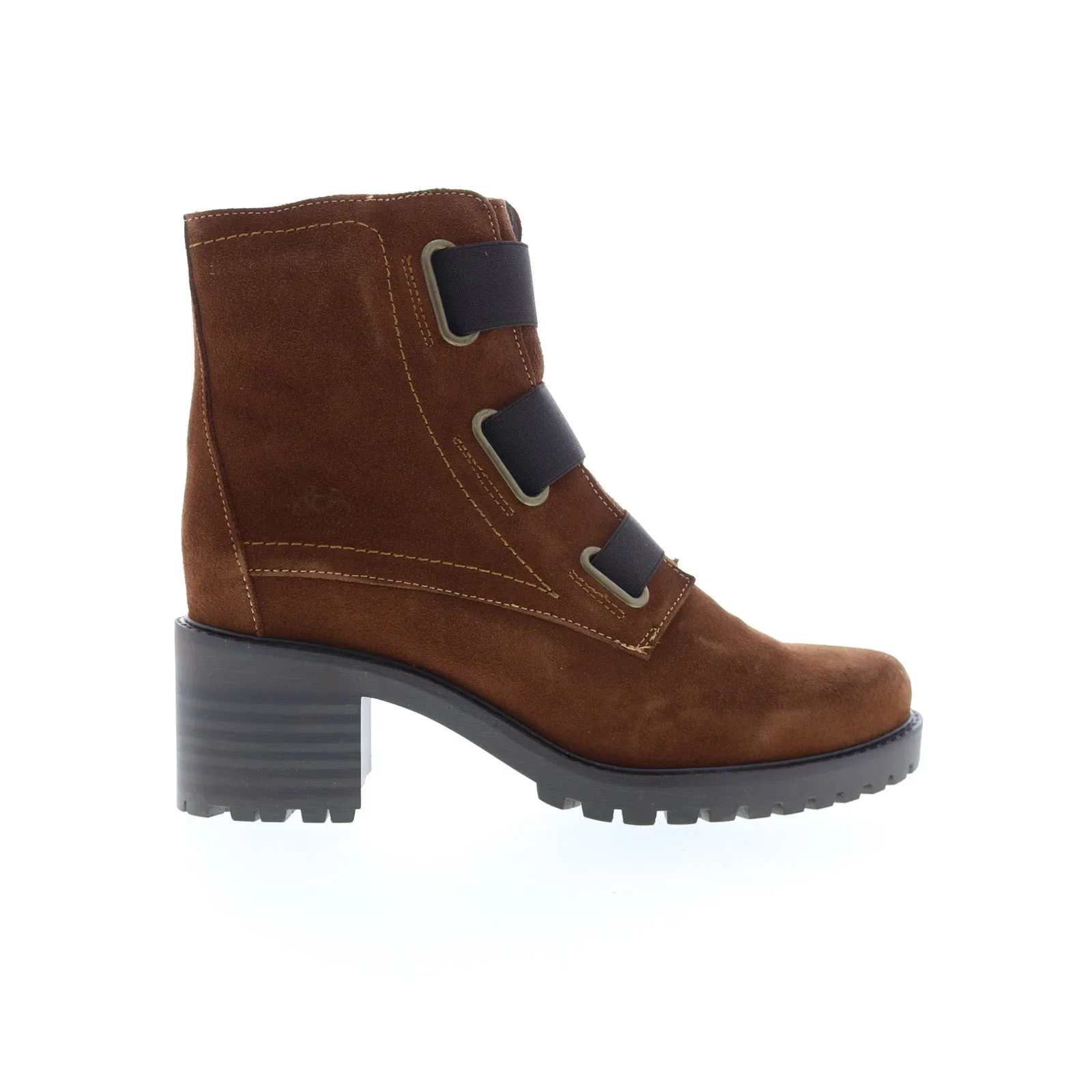 Construction Grade Bos. & Co. Indie Womens Brown Suede Zipper Casual Dress Boots