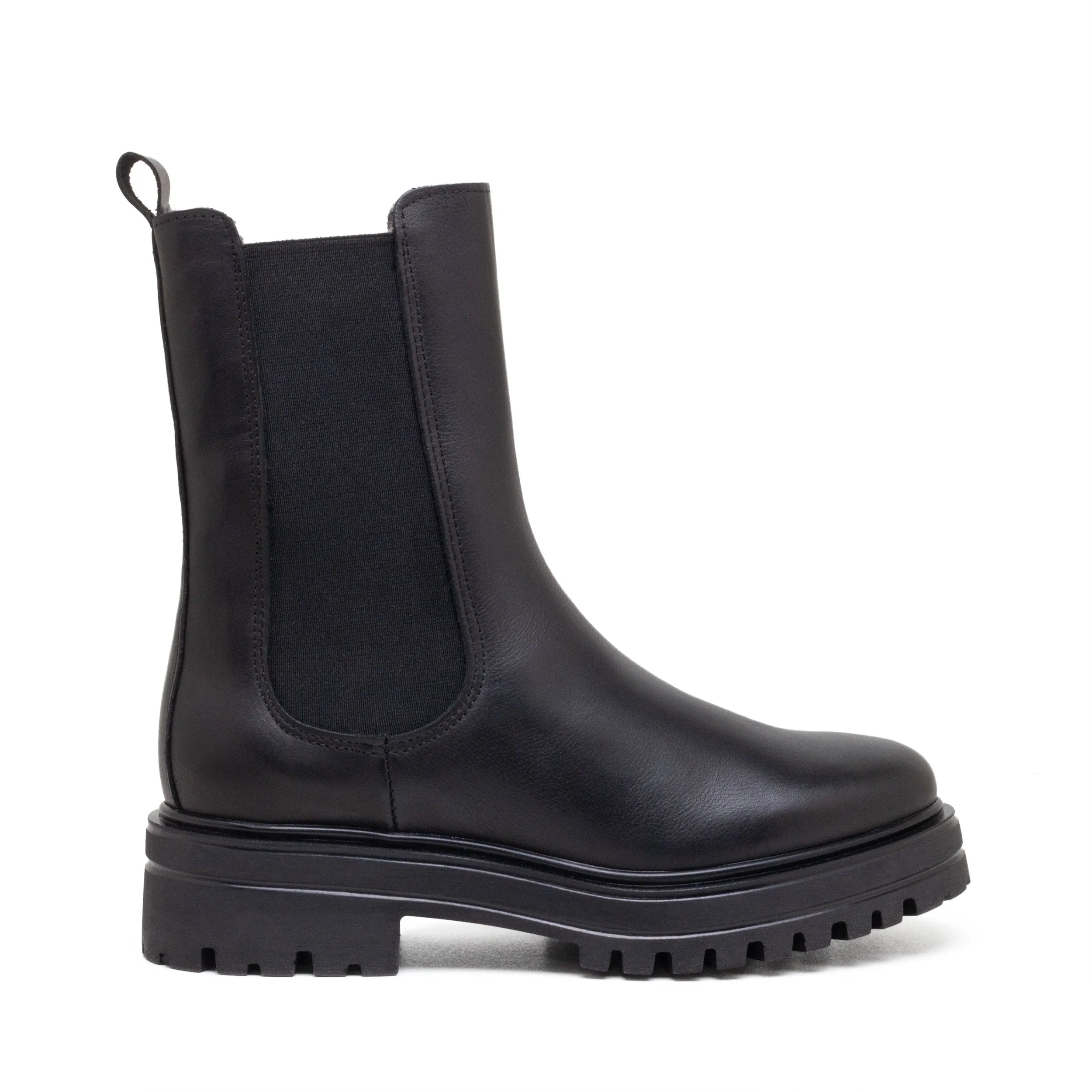 LONDON CHELSEA BOOT WITH FUR Outdoor Adventure Combat Look
