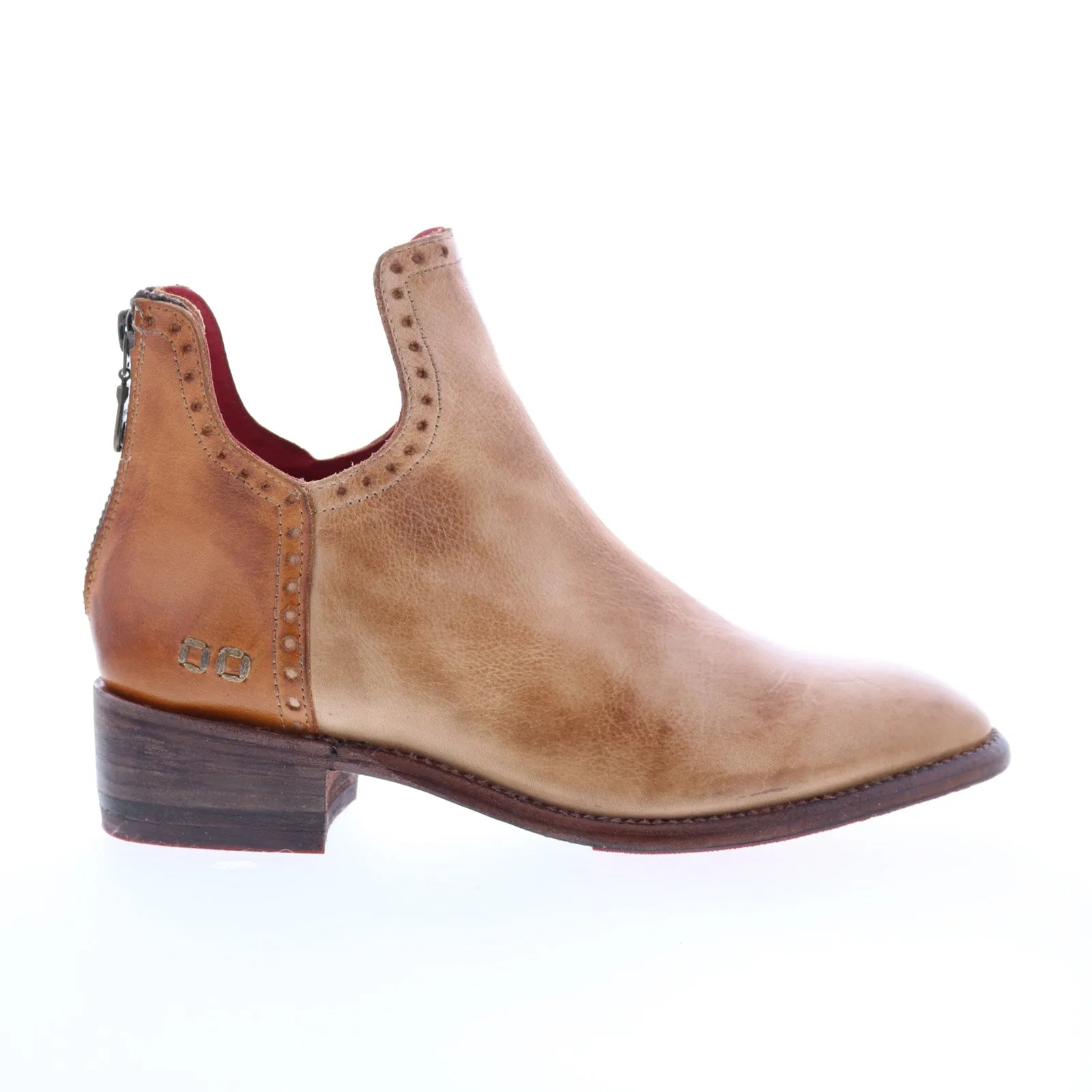Cool Weather Bed Stu Dorella F346020 Womens Brown Leather Zipper Ankle & Booties Boots