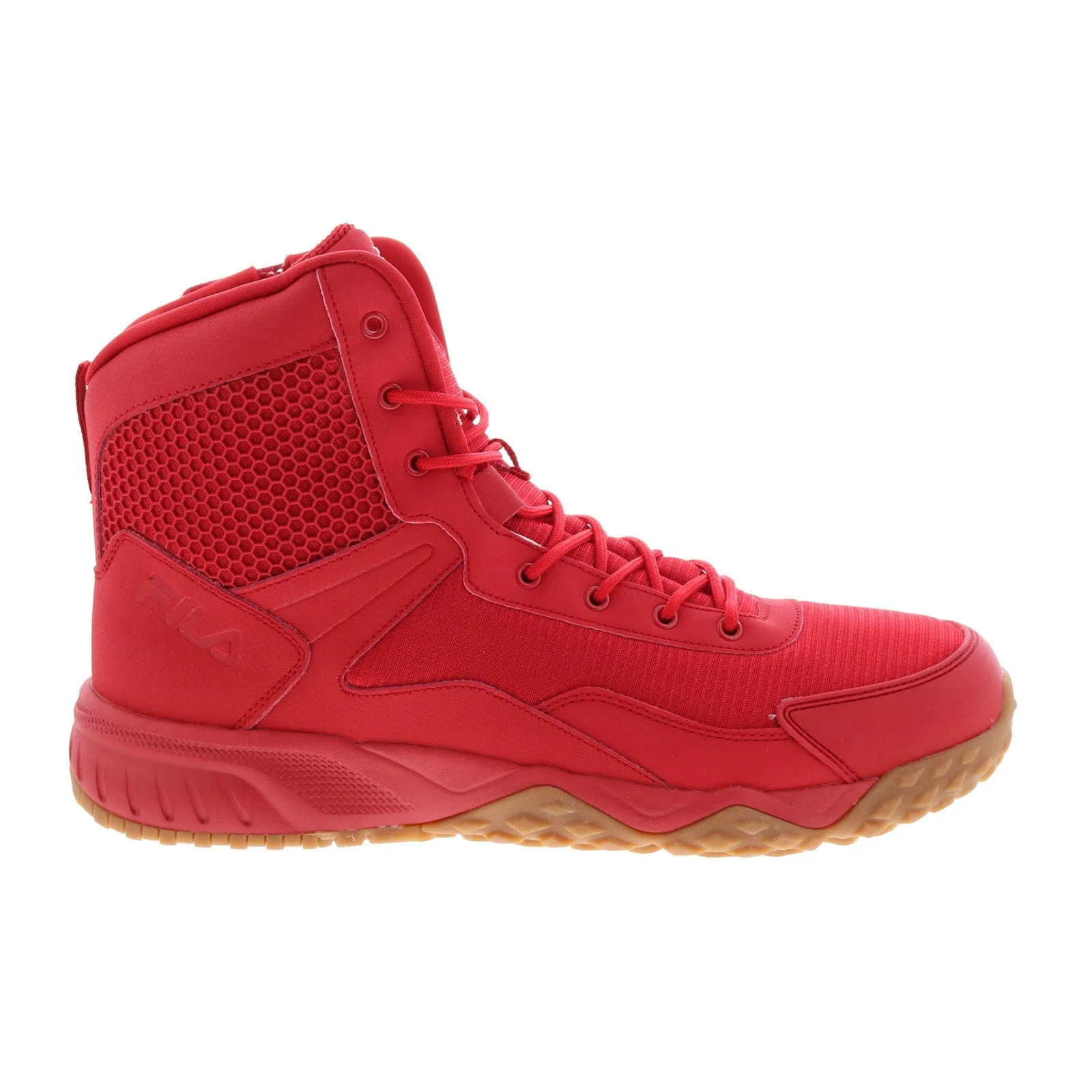 Fila Chastizer 1LM00358-936 Mens Red Leather Lace Up Work Boots Versatile Look