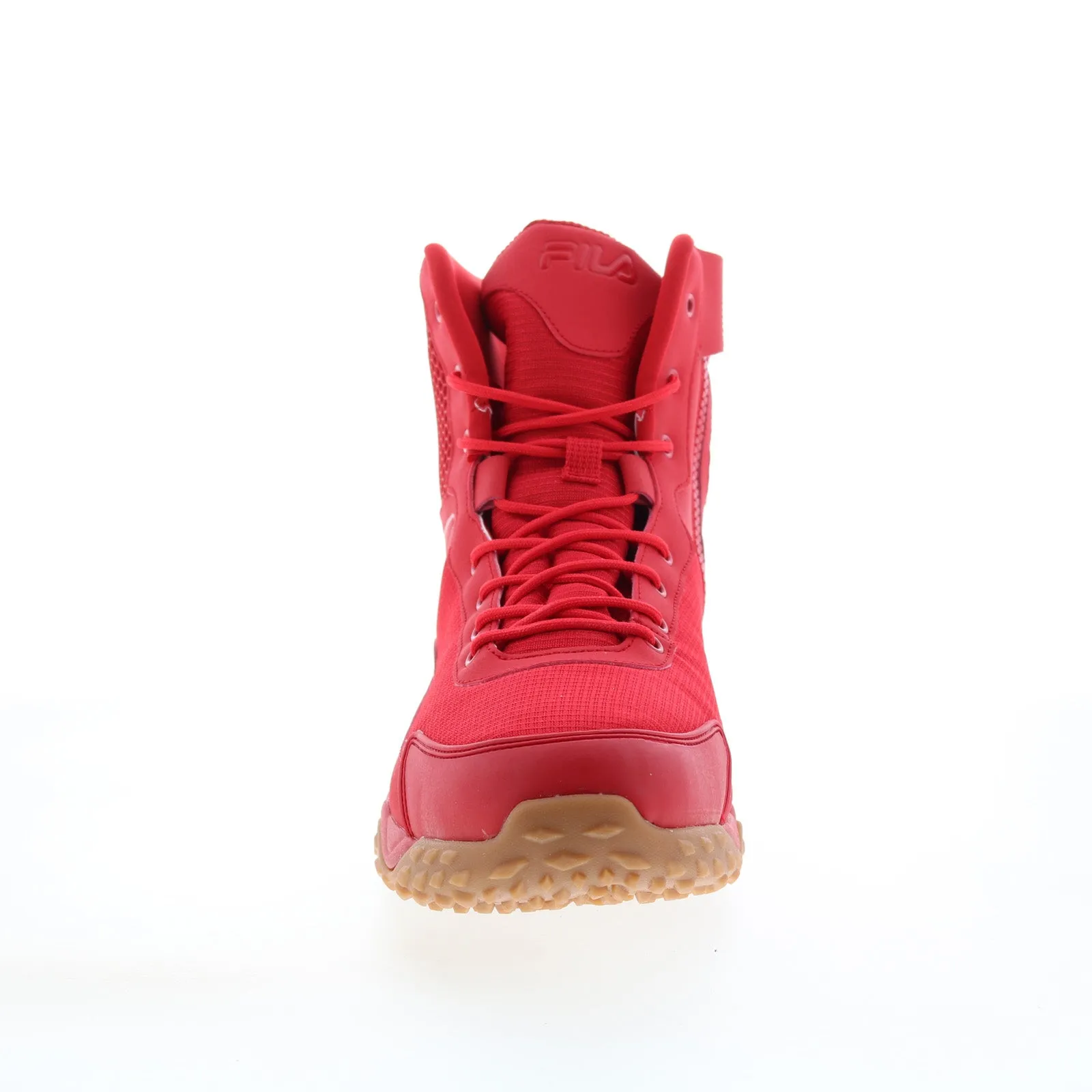 Minimal Weight Smooth Style Fila Chastizer 1LM00358-936 Mens Red Leather Lace Up Work Boots