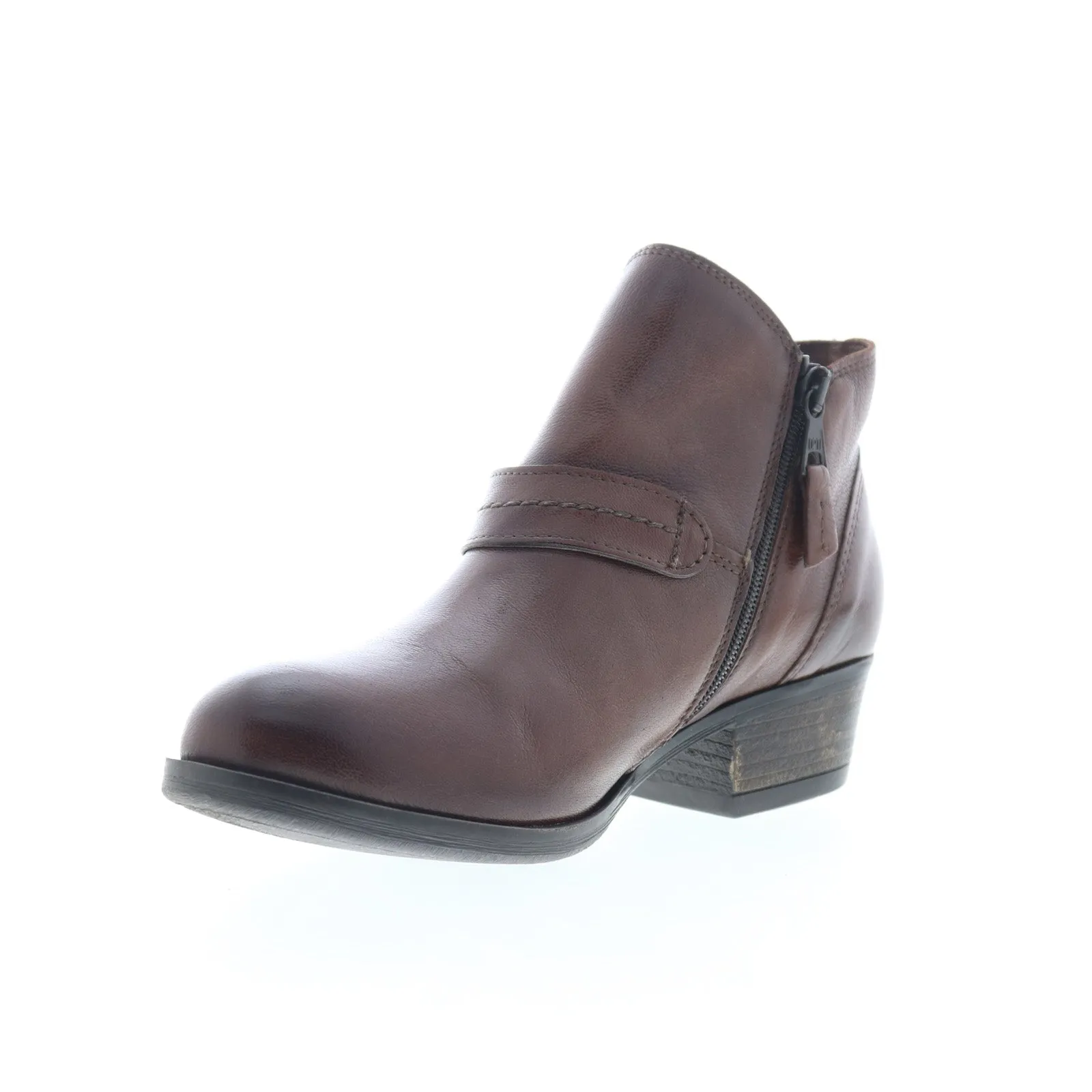 Miz Mooz Bennet Womens Brown Leather Zipper Ankle & Booties Boots Work Approved Soldier