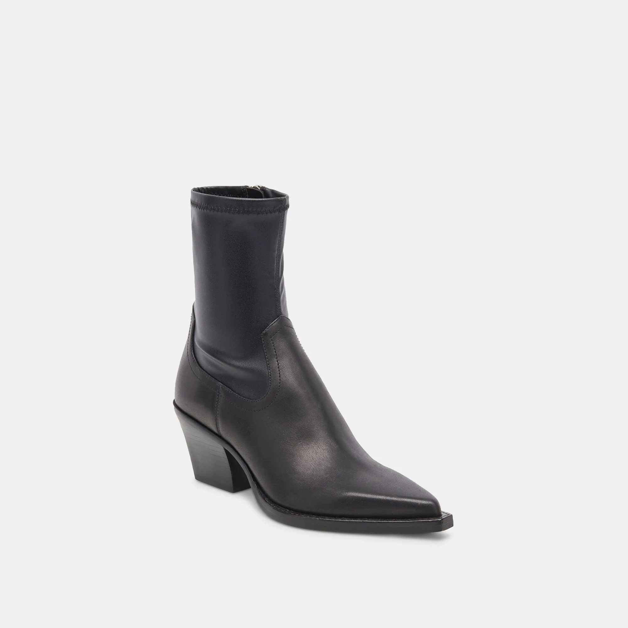 Comfortable backstay RUTGER WIDE CALF BOOTS BLACK LEATHER