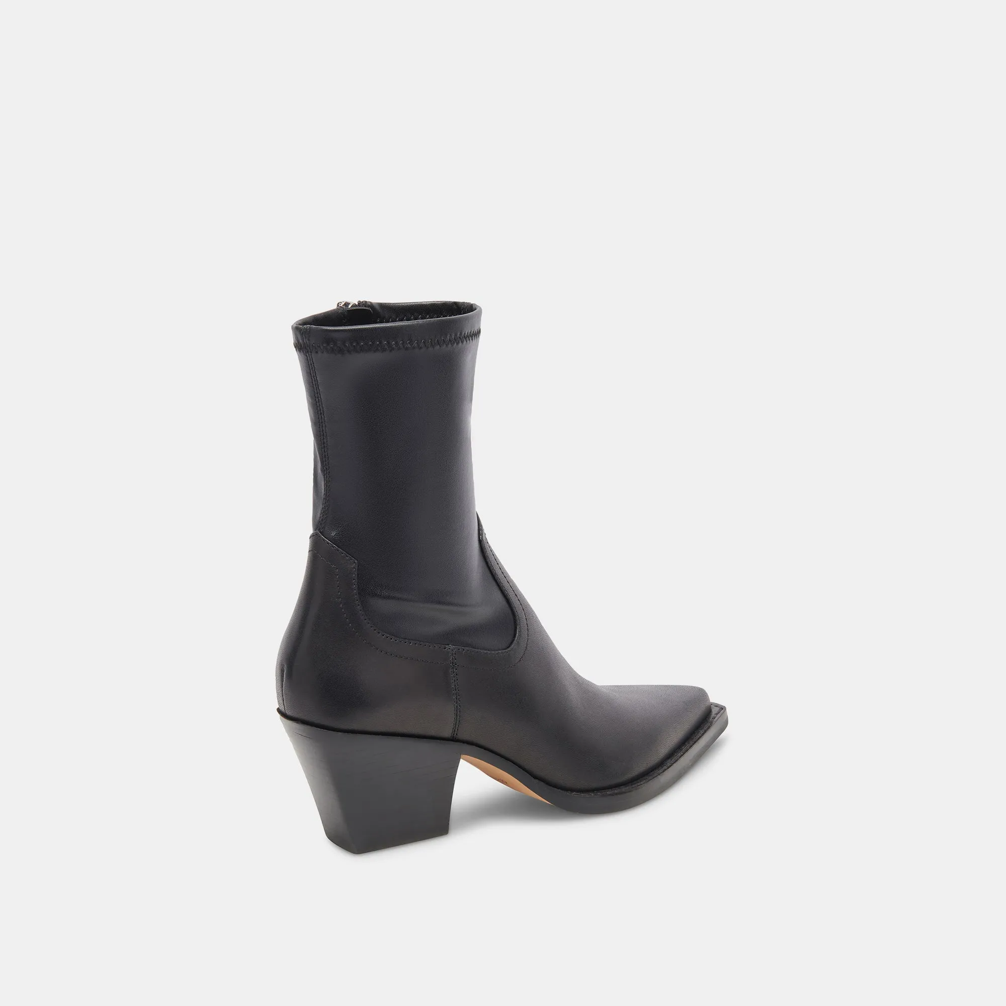 RUTGER WIDE CALF BOOTS BLACK LEATHER Smooth Texture