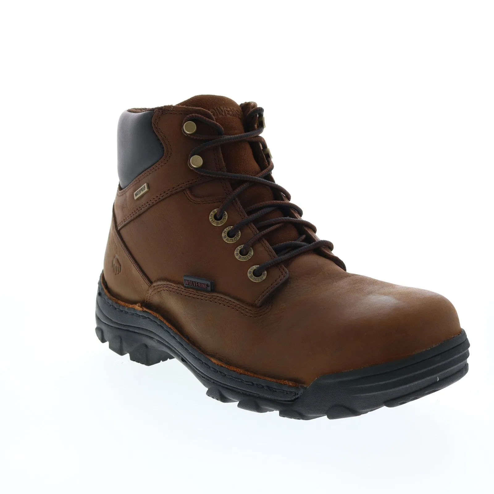 Wolverine Durbin Waterproof Steel Toe 6" W05483 Mens Brown Work Boots Fast Step Functional Wear