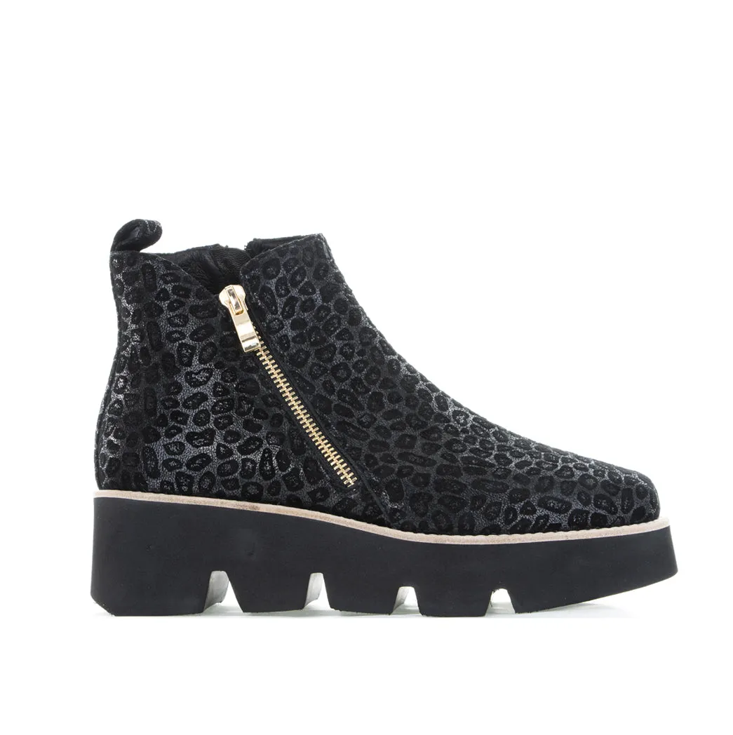 BRESLEY SIGI BLACK LEOPARD Impact-absorbing women's small