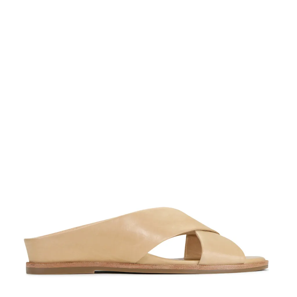Arch support HIGH LEATHER SLIDE SANDALS