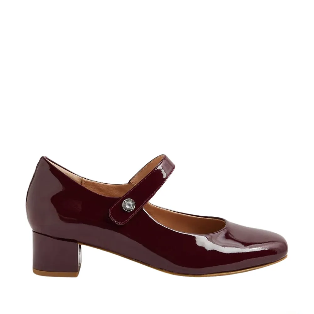 ZIERA KITTY BURGUNDY PATENT Fit Look Ready
