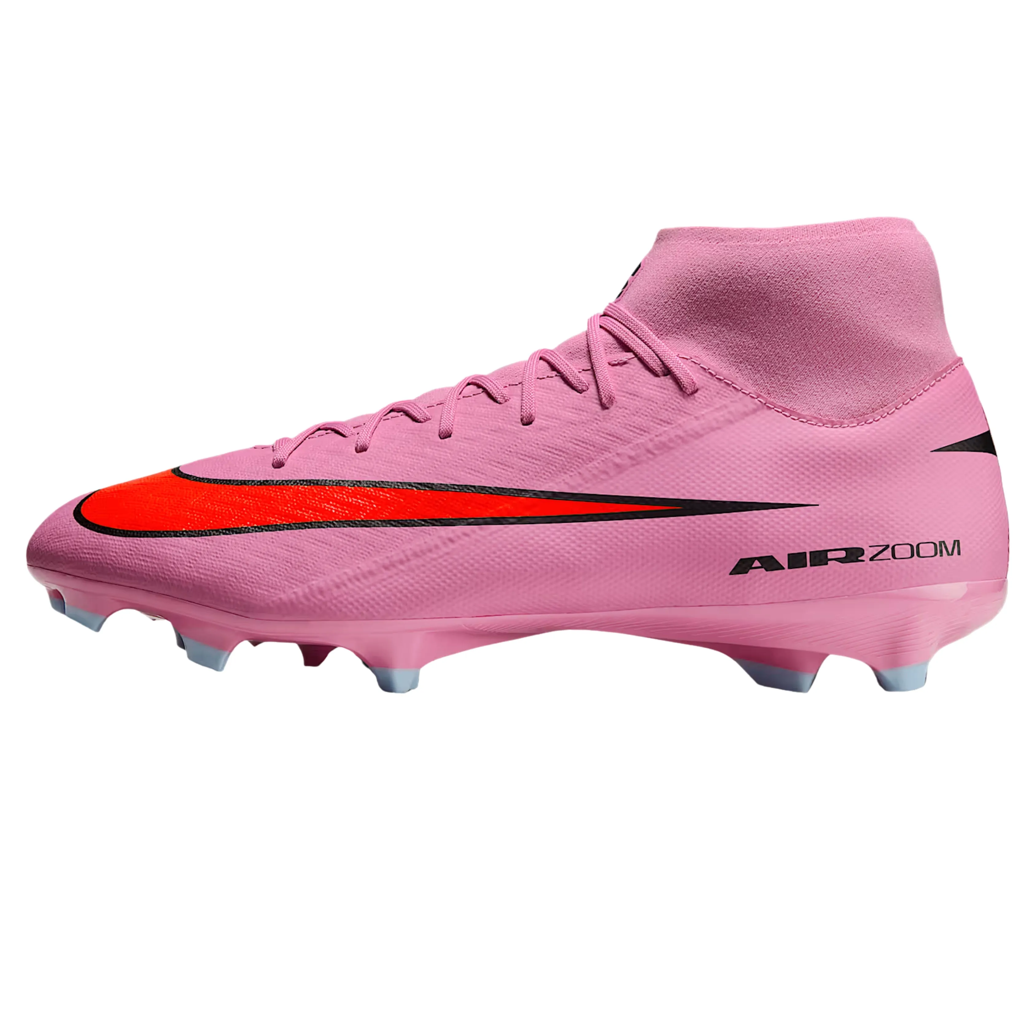 Nike Zoom Superfly 10 Academy FG/MG Soccer Cleats (Magic Flamingo/Black-Total Crimson) Foot Shape