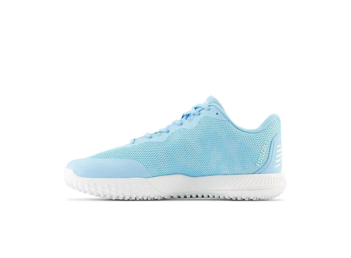Lace System New Balance Men's FuelCell 4040 V7 Turf Baseball Shoes - Sky Blue / White - T4040TC7