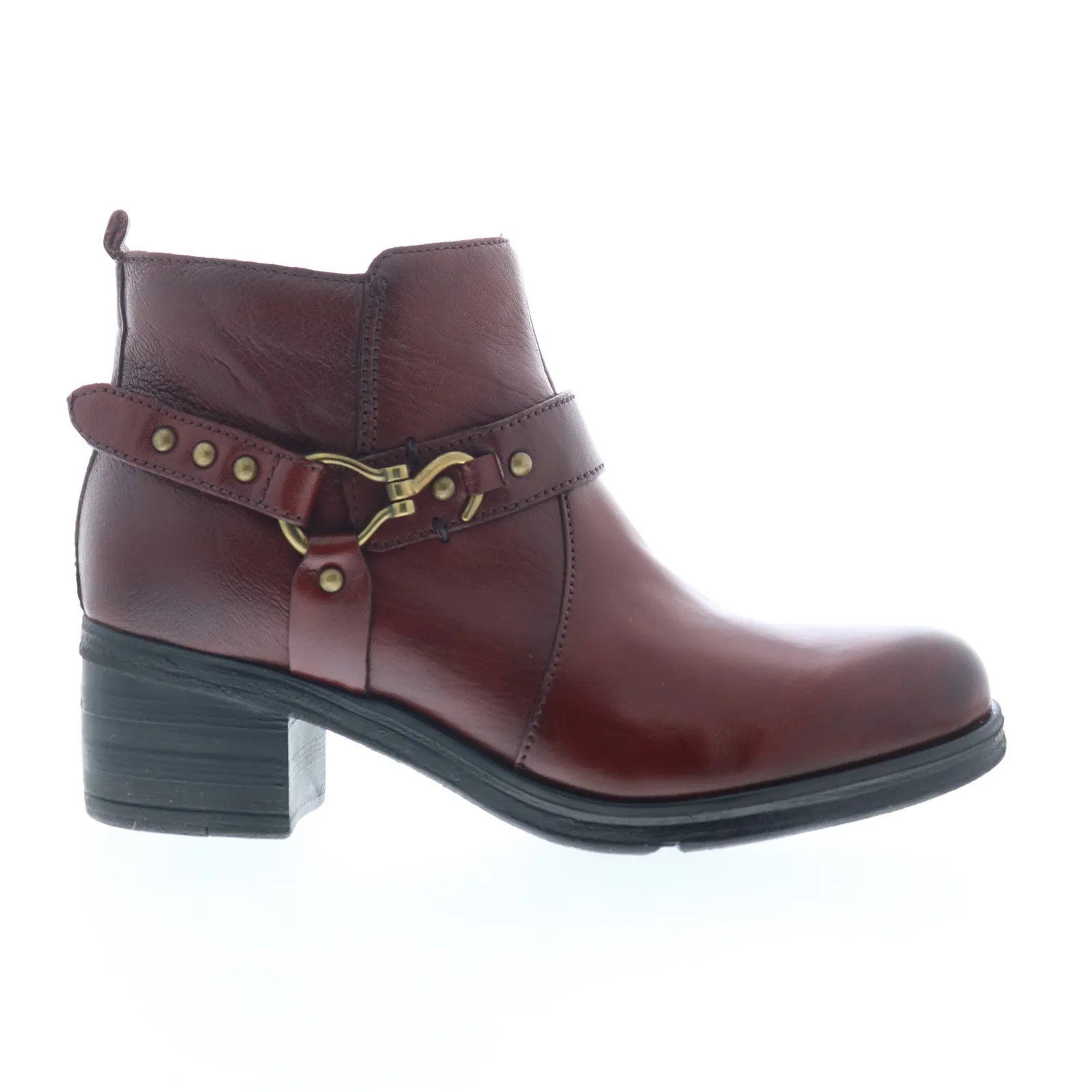 Art Gallery Urban Outfit Miz Mooz Sydni Womens Burgundy Leather Zipper Ankle & Booties Boots