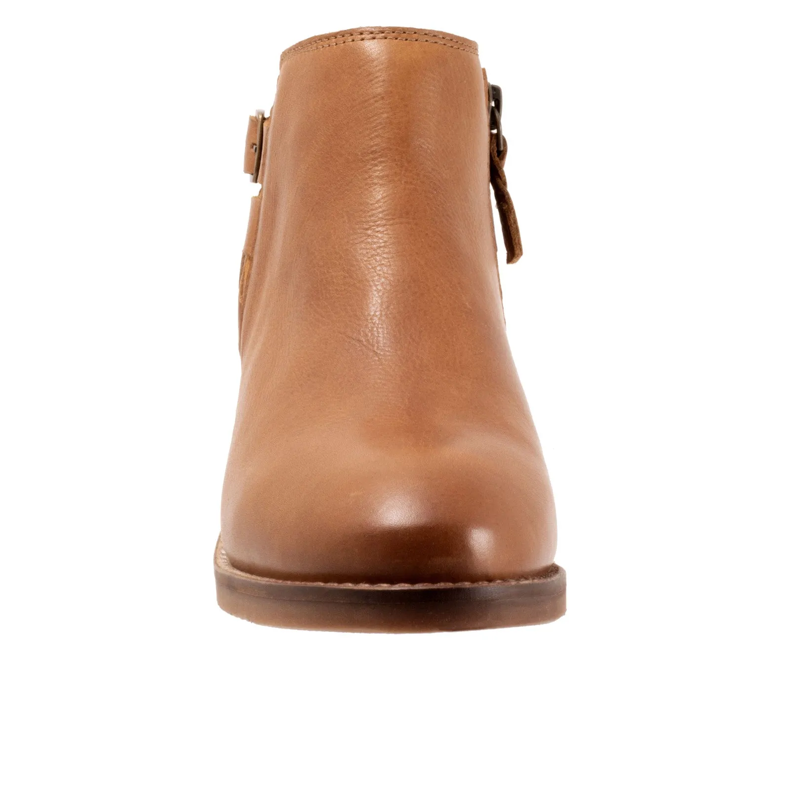 Softwalk Raleigh S2155-206 Womens Brown Leather Ankle & Booties Boots All-Season Wear