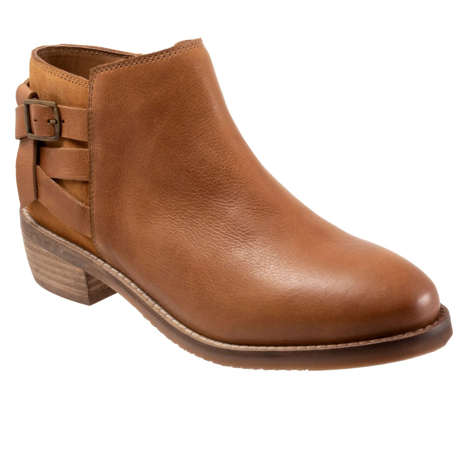 Everyday Wear Softwalk Raleigh S2155-206 Womens Brown Leather Ankle & Booties Boots