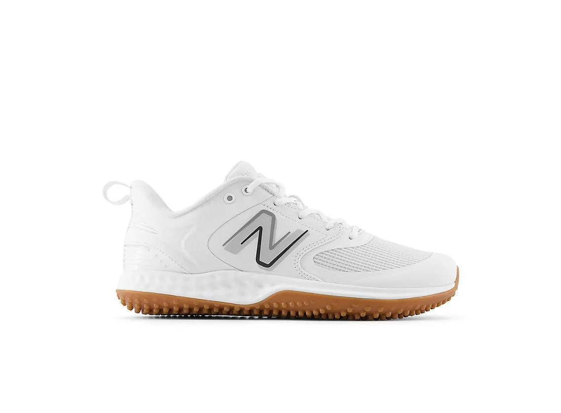 New Balance Men's Fresh Foam 3000 V6 Turf Baseball Shoes - White with Gum Rubber - T3000TW6 Energy Vibe Soft Walk