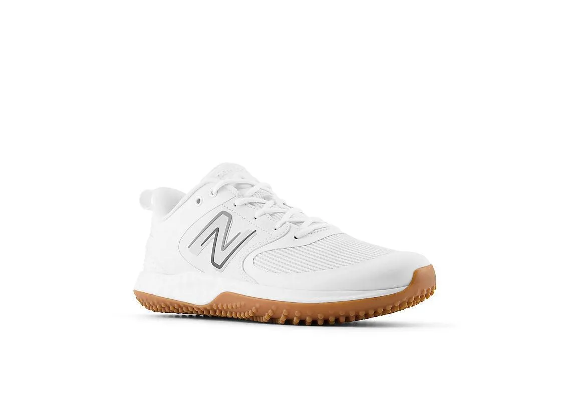 Iconic Piece New Balance Men's Fresh Foam 3000 V6 Turf Baseball Shoes - White with Gum Rubber - T3000TW6