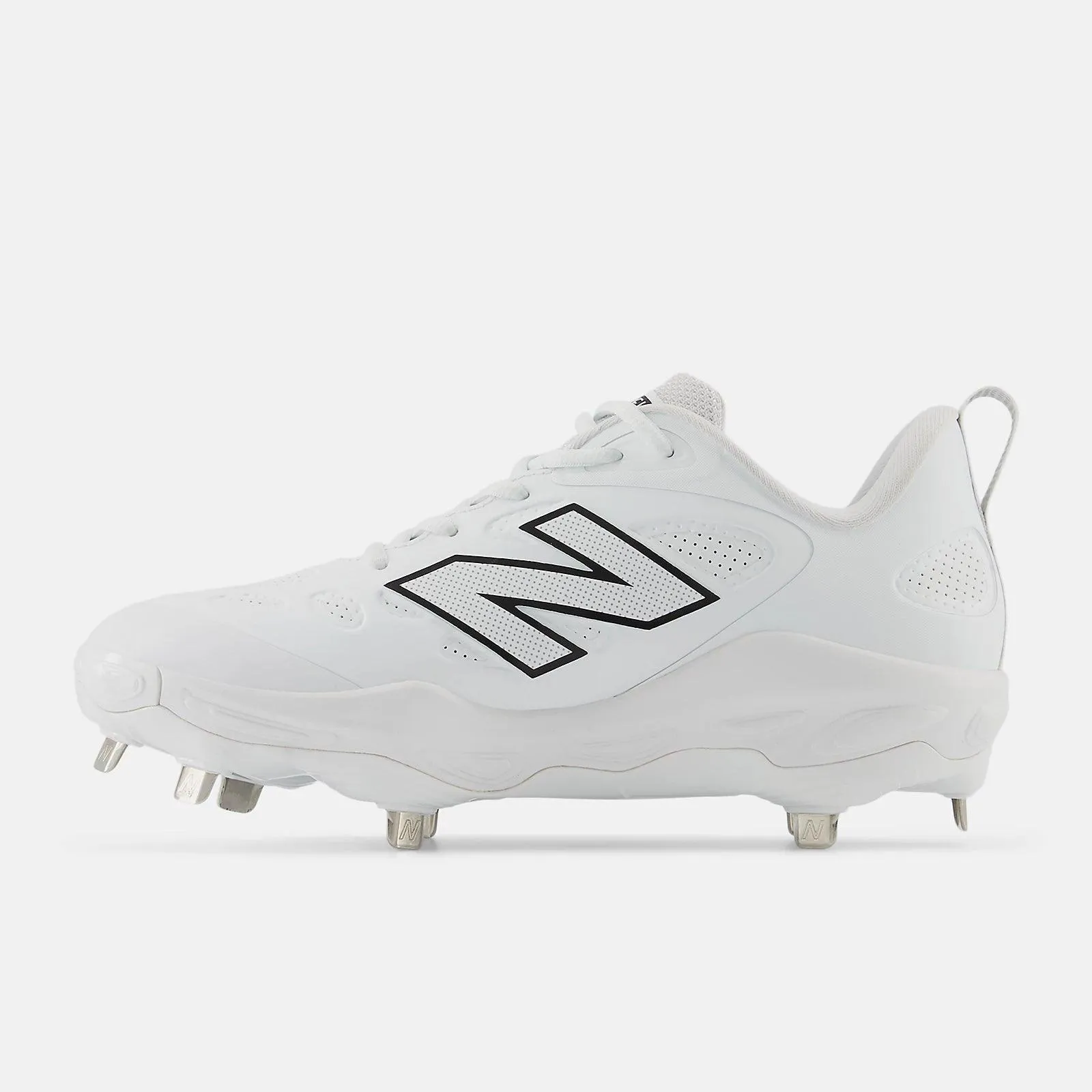 New Balance Women's Fresh Foam X Velo v4 Metal Fastpitch Softball Cleats - Synthetic White  SMVELOS4 Flexi Fit