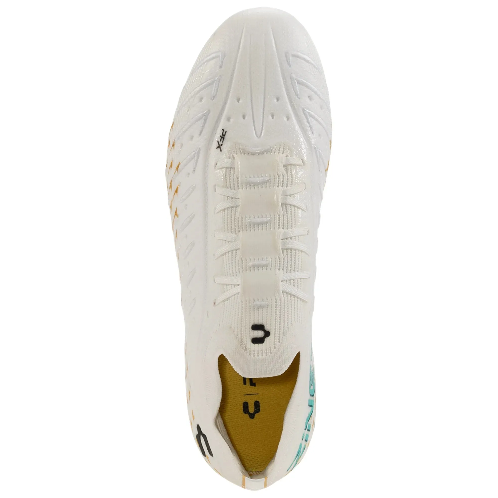 Abrasion Guard Charly Zinetik PFX Firm Ground Soccer Cleats (White/Aqua)
