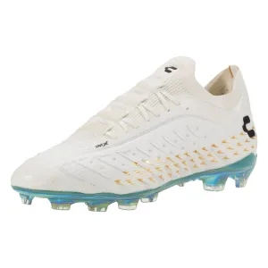 Charly Zinetik PFX Firm Ground Soccer Cleats (White/Aqua) Secure Grip