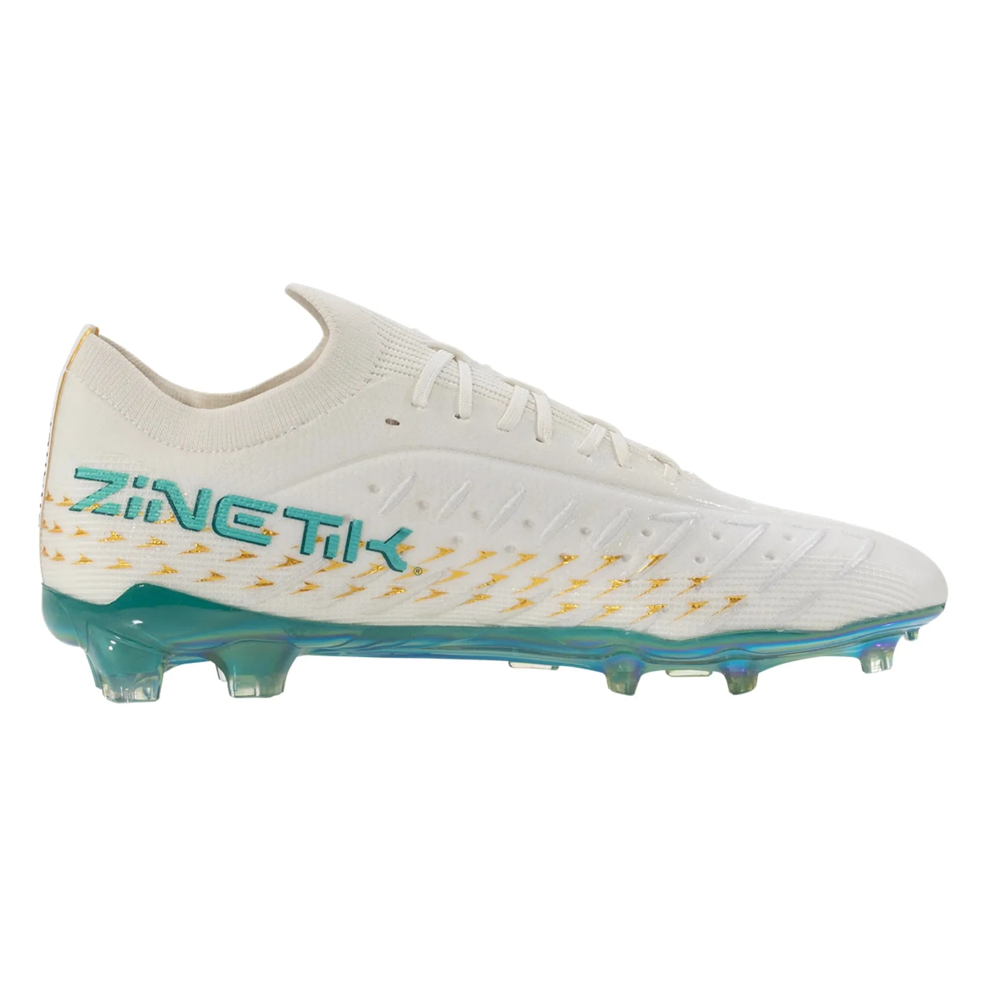 Shooting Practice Charly Zinetik PFX Firm Ground Soccer Cleats (White/Aqua)