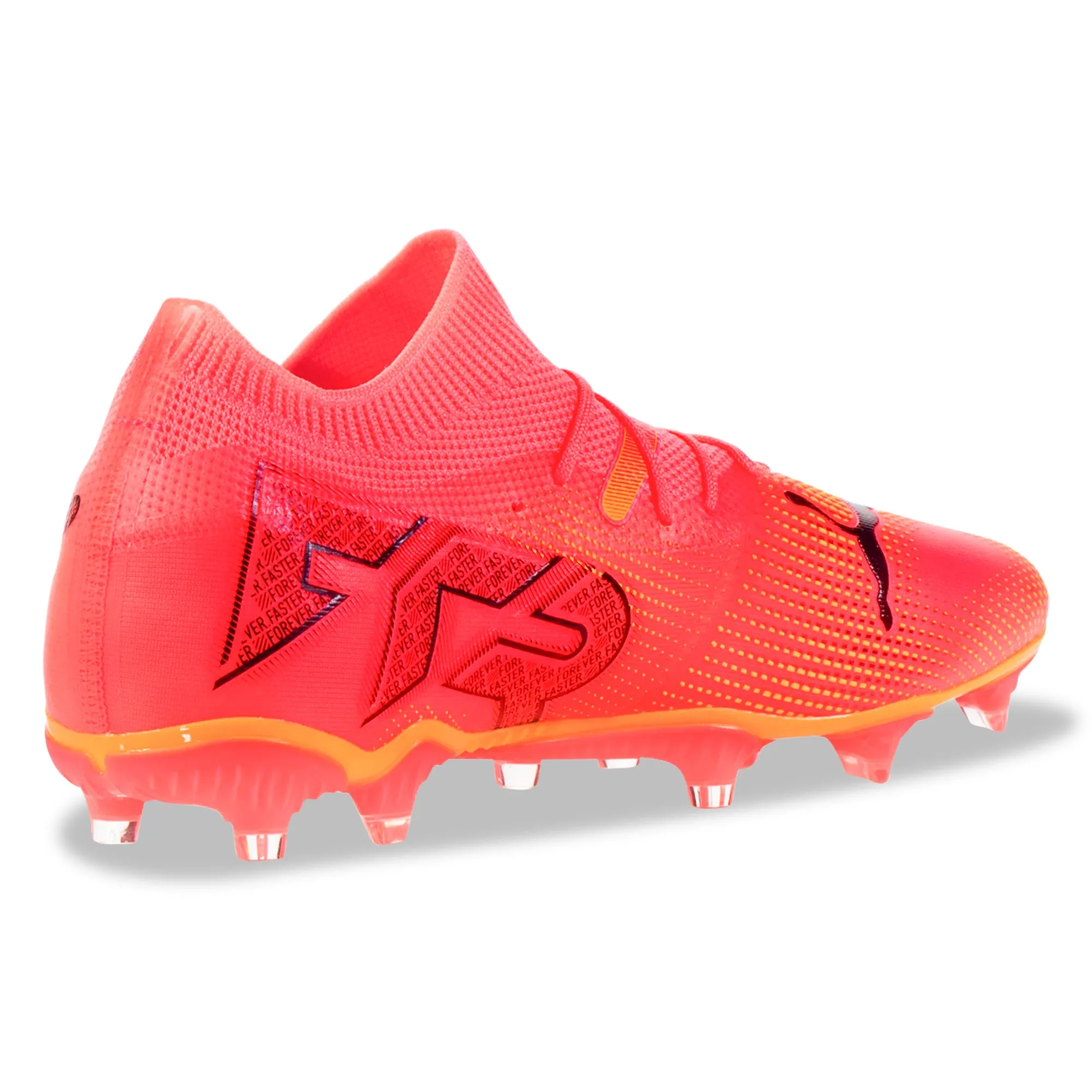 Puma Future 7 Match FG/AG Soccer Cleats (Sunset Glow/Puma Black) Stability Boost