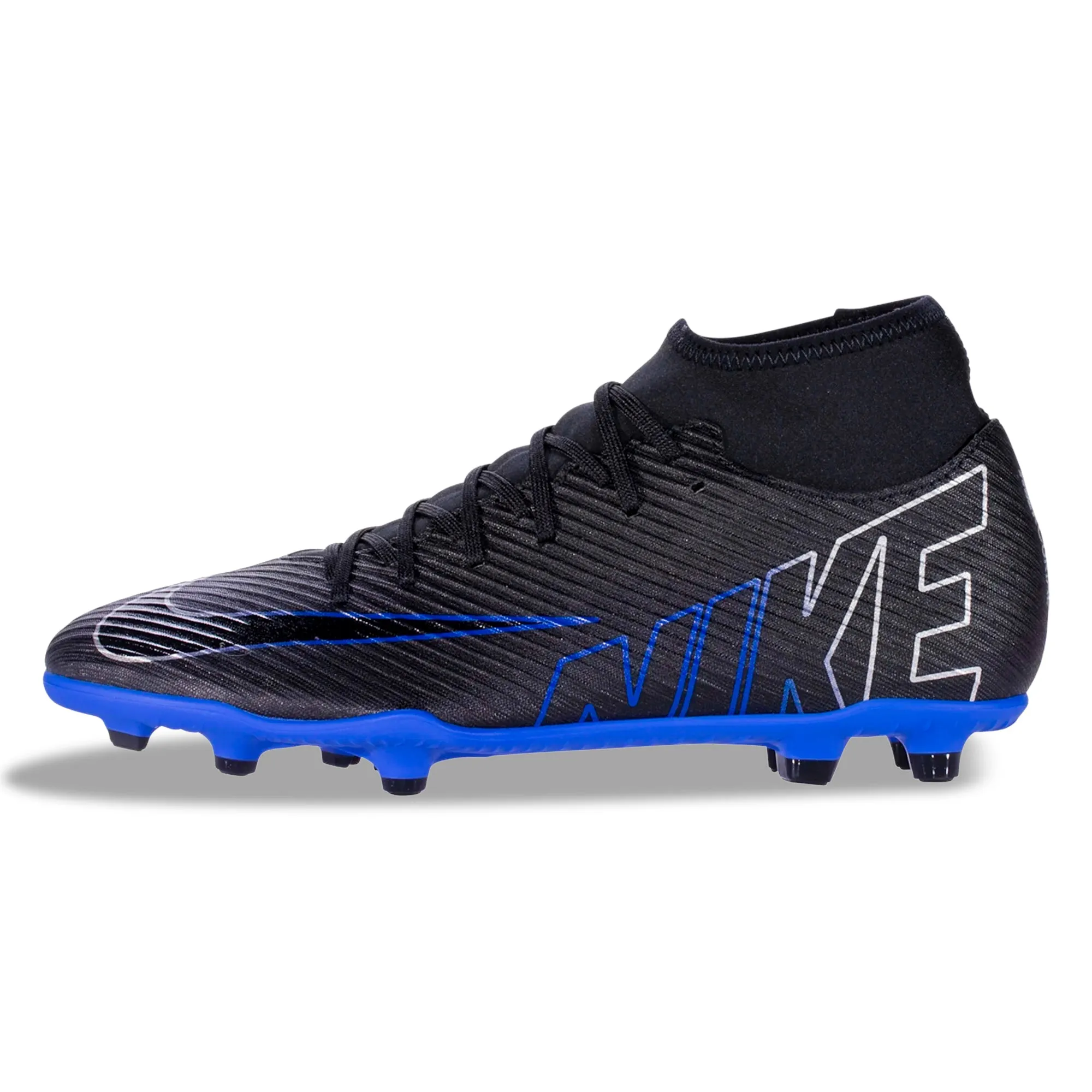 Synthetic Field Nike Superfly 9 Club FG/MG Soccer Cleats (Black/Chrome-Hyper Royal)