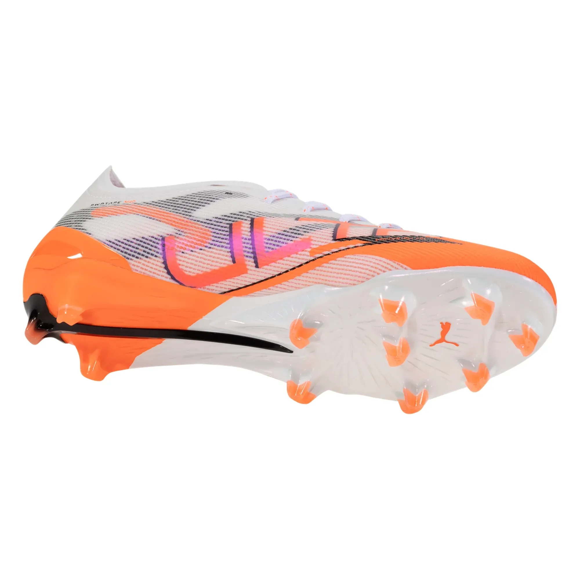 Puma Ultra 5 Ultimate FG Soccer Cleats (Puma White/Puma Black/Red) Ventilated Fit