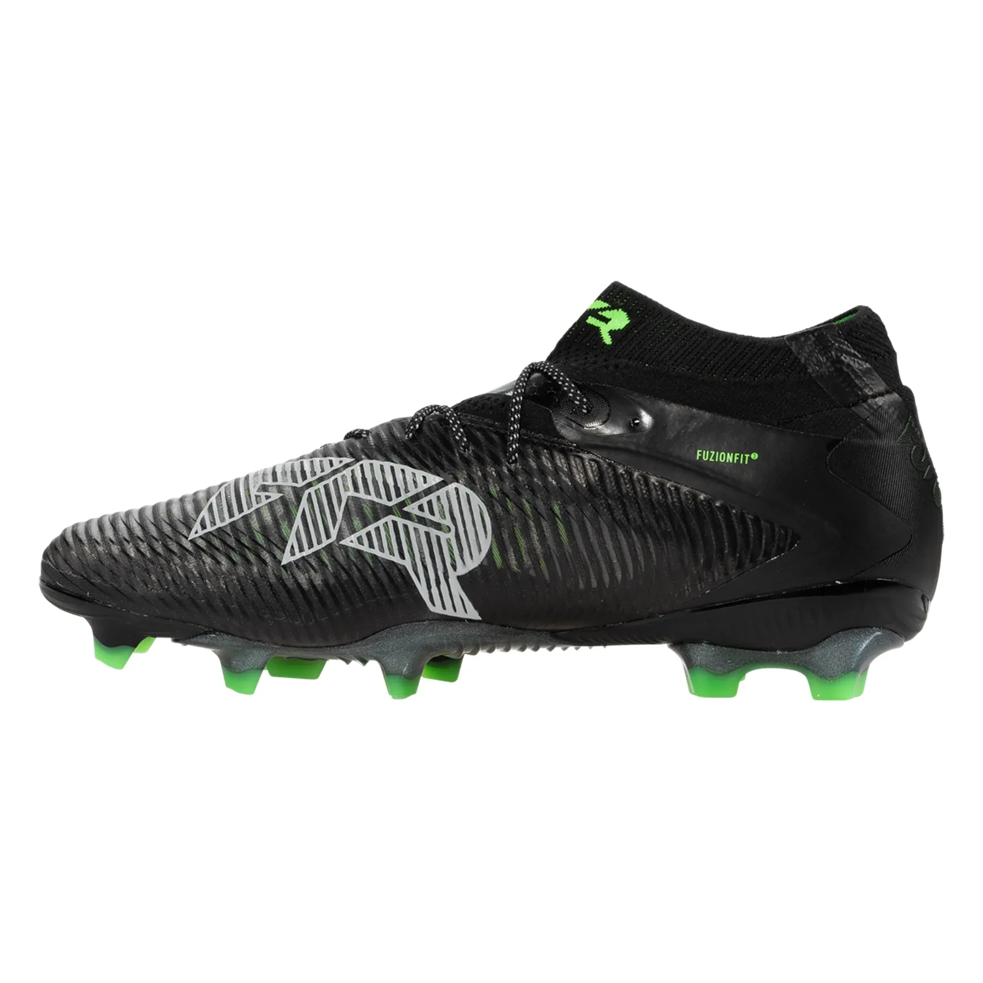 Puma Future 8 Ultimate FG Soccer Cleats (Black/Cool Grey/Fluo Green) Athletic Lifestyle Rapid Foot