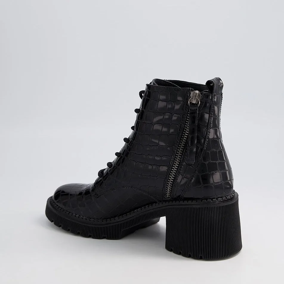 DJANGO & JULIETTE ZYAN BLACK CROC Daily Wear Crisp Finish