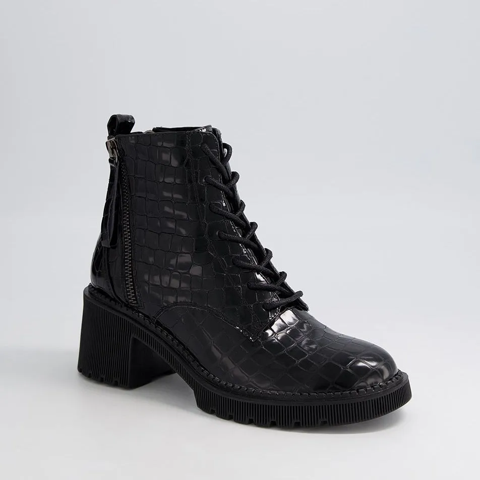 DJANGO & JULIETTE ZYAN BLACK CROC Anti-Skid Crisp Lines