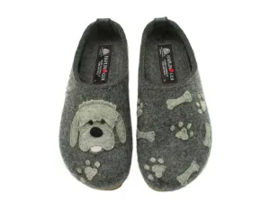 Soft Lining World Step Haflinger Clogs Grizzly Doodle Anthracite