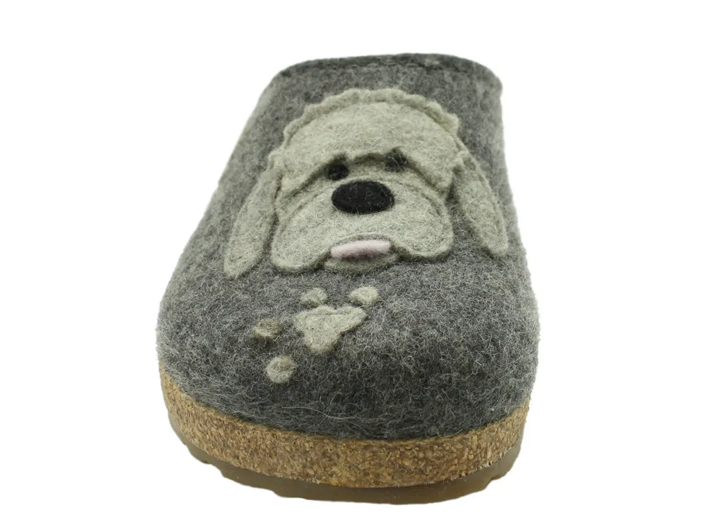 Winter Base Haflinger Clogs Grizzly Doodle Anthracite