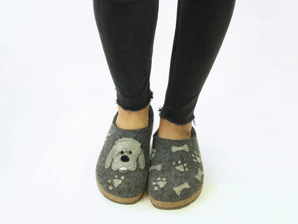 Strap Mode Haflinger Clogs Grizzly Doodle Anthracite