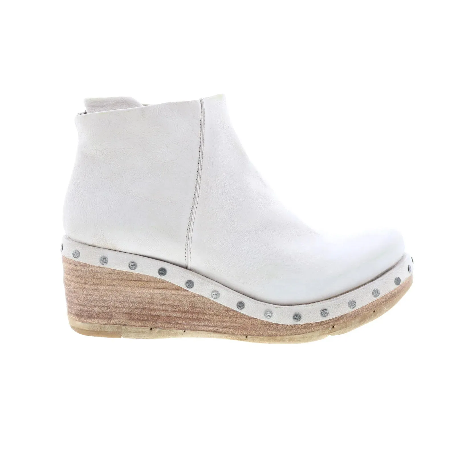 A.S. 98 Savina 523206-701-6916 Womens White Leather Casual Dress Boots Casual Day