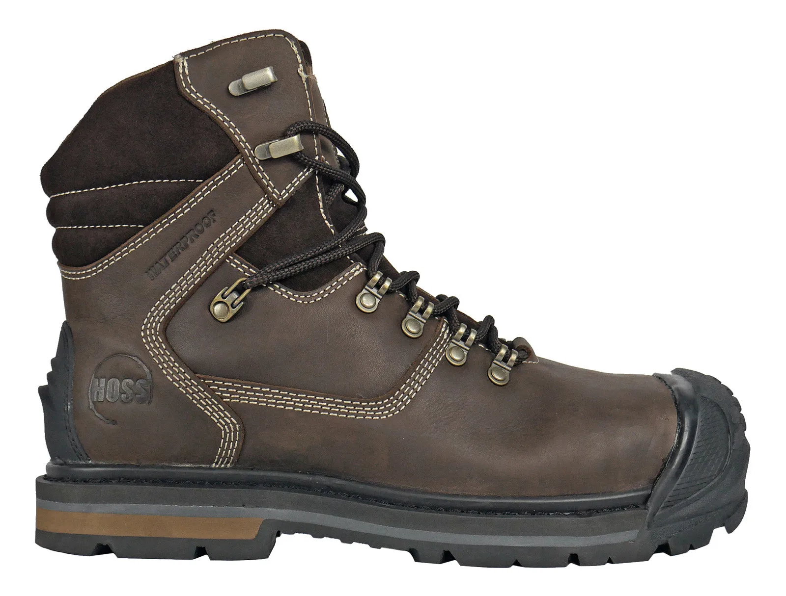 day trip Hoss Hog Composite Toe Waterproof 60690 Mens Brown Extra Wide Work Boots