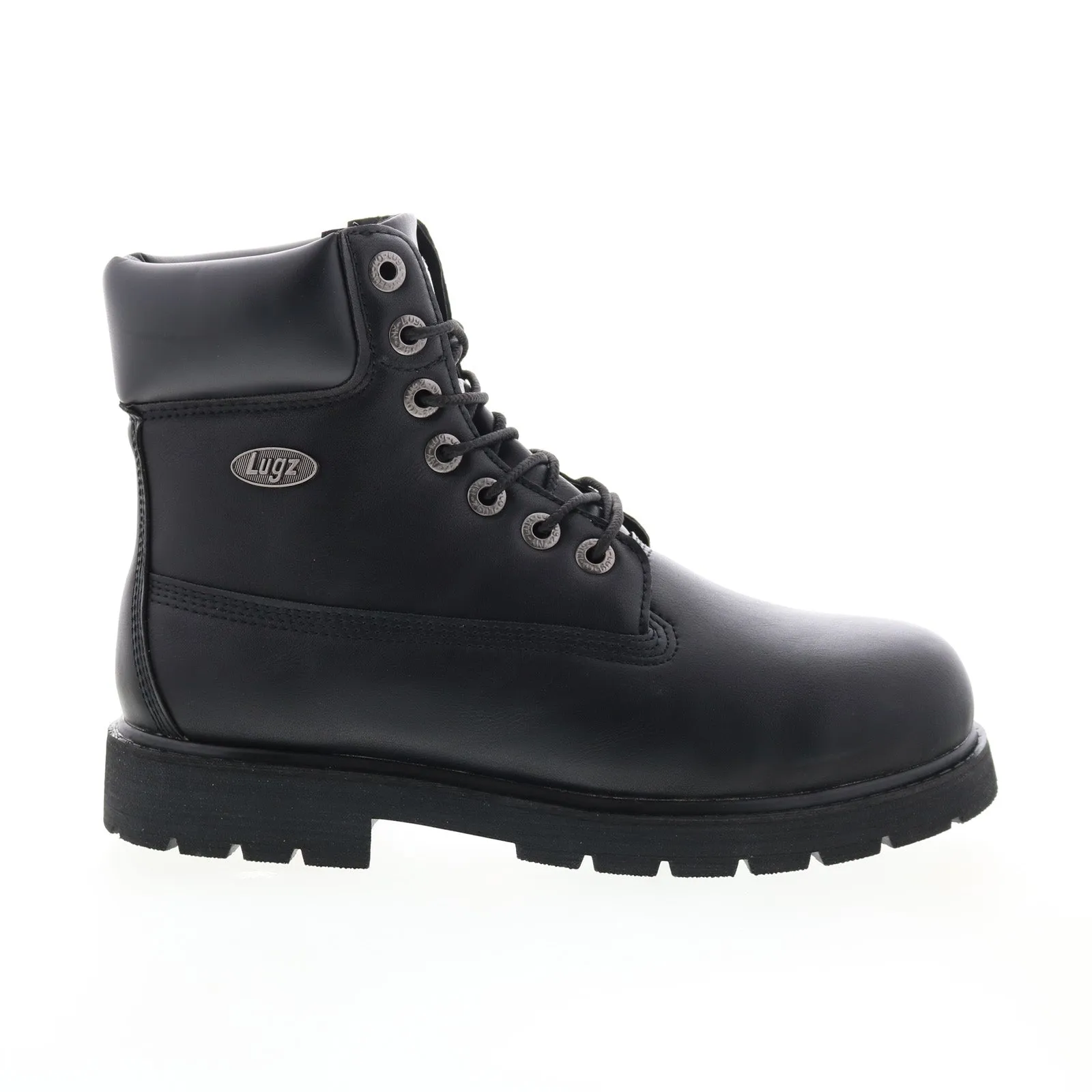 Lugz Drifter MDRIF6STV-001 Mens Black Synthetic Lace Up Casual Dress Boots Factory Worker Comfort Fit