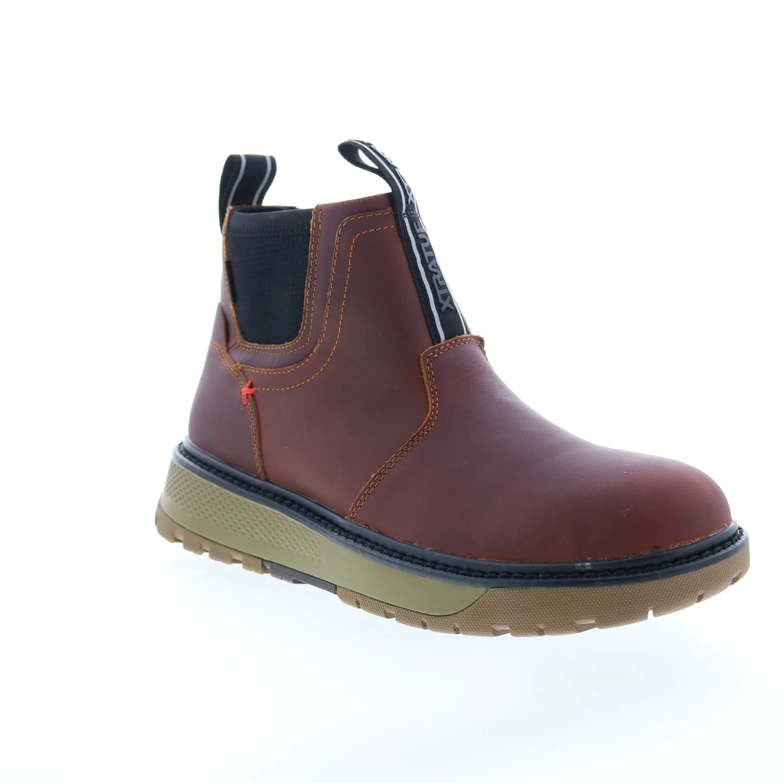 Xtratuf Bristol Bay Chelsea Waterproof XBC700 Mens Orange Leather Work Boots All weather Daytime Wear