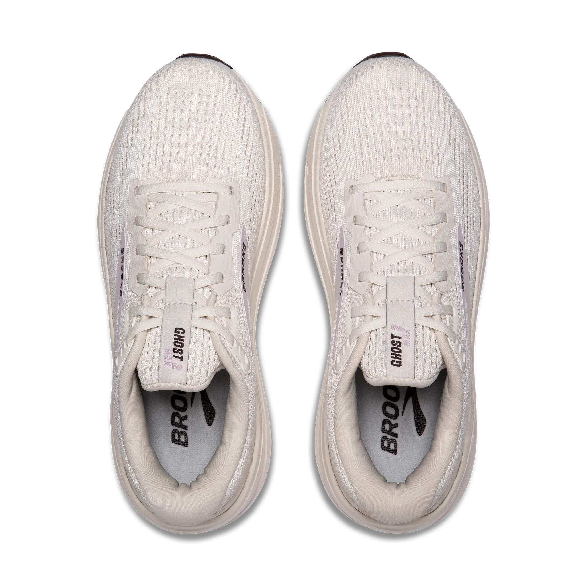 Women's Ghost Max 2 race - day running in a monorail station area shoes