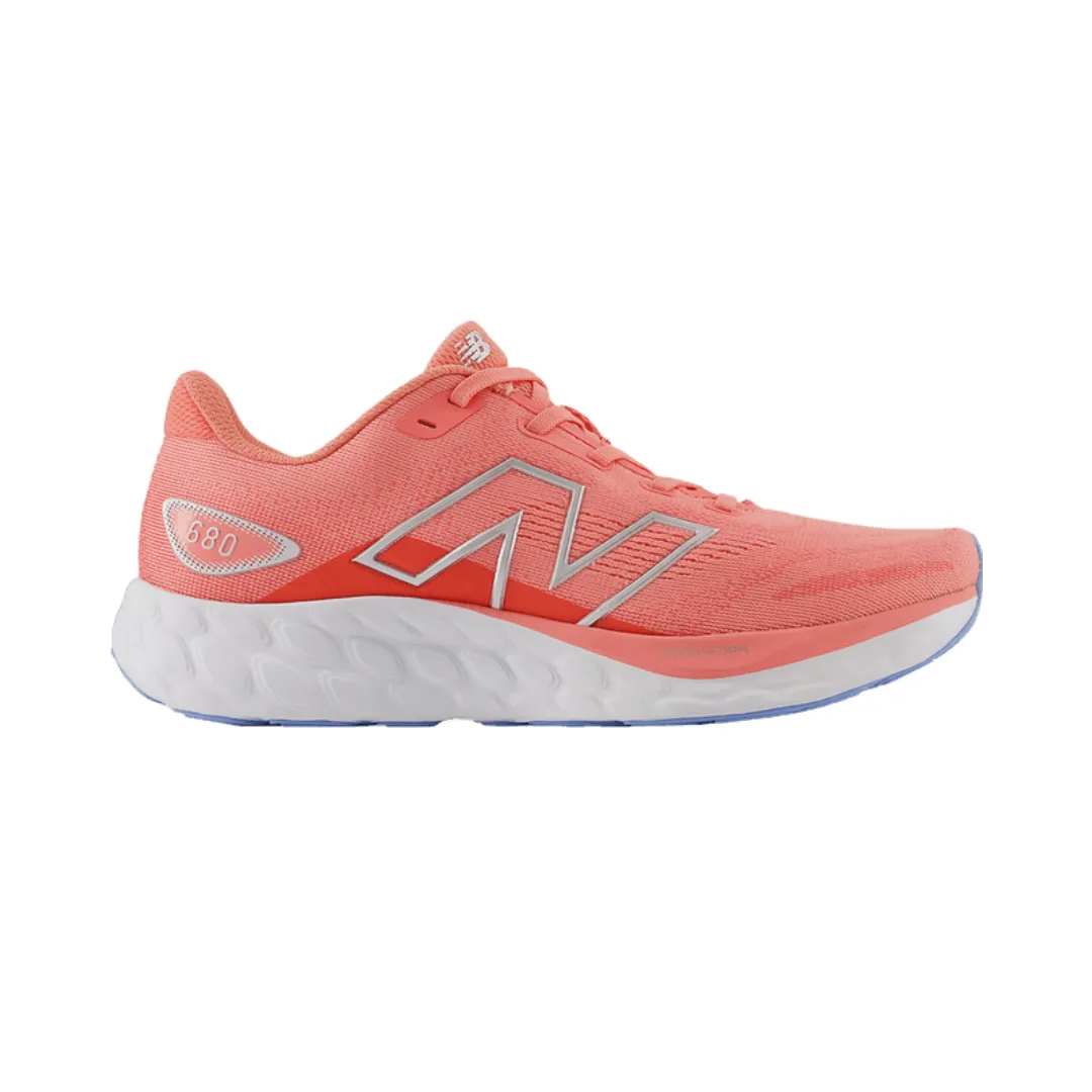 Obstacle course readiness provide support NEW BALANCE W680RP8-D FRESH FOAM 680 v8 WMN'S (Wide) Sunfade Red Knit Running Shoes