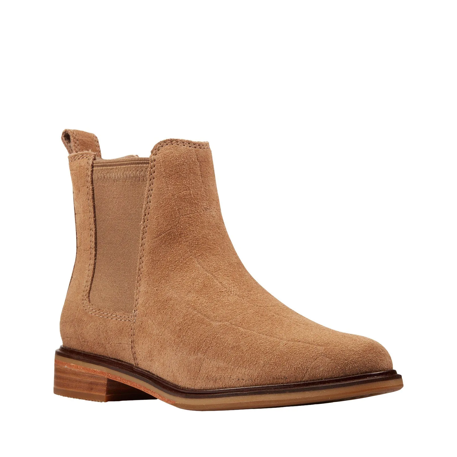 Quick Comfort Ergonomic Shape Clarks Clarkdale Arlo 26162643 WoWomens Brown Leather Slip On Chelsea Boots