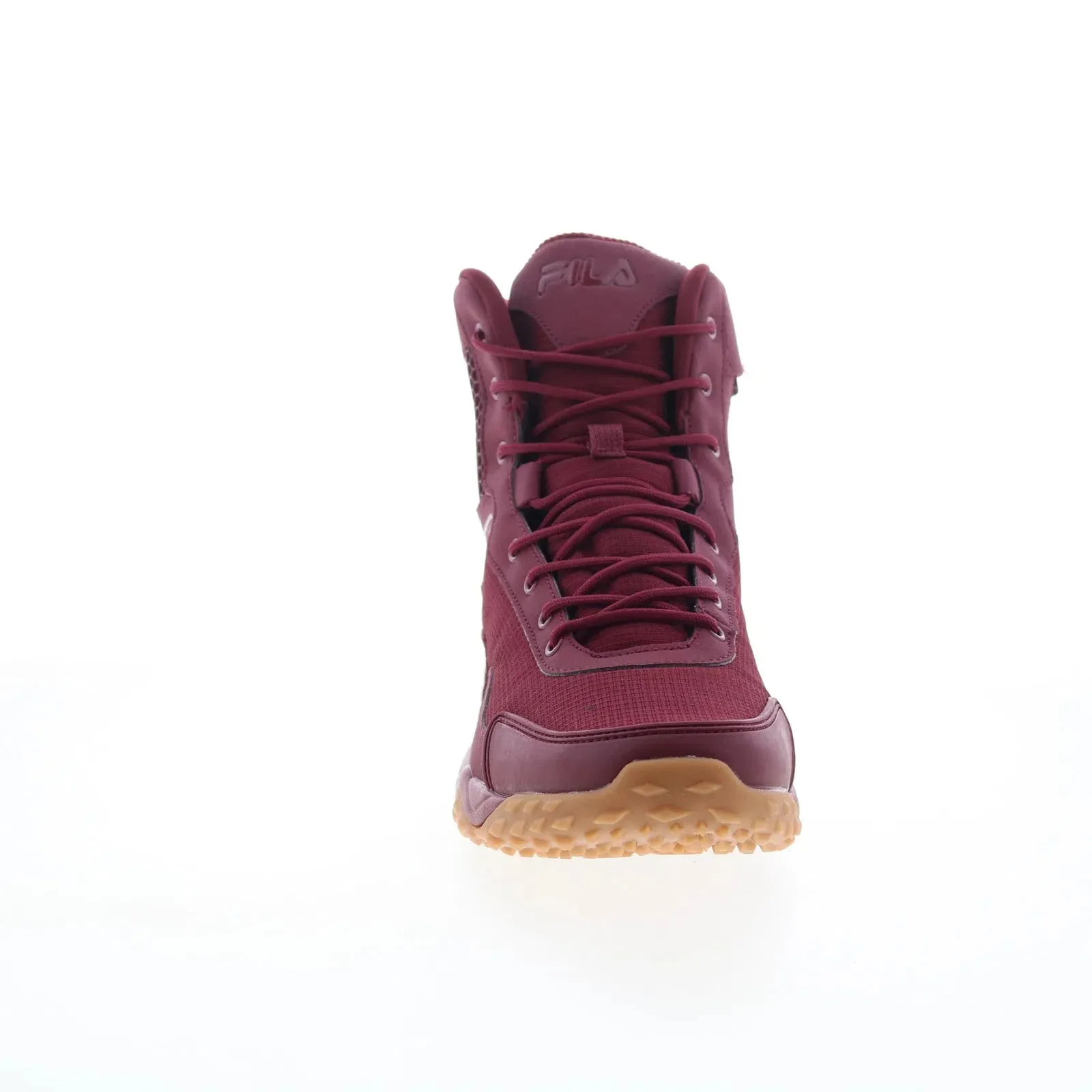 Comfortable bend Fila Chastizer 1LM00358-947 Mens Red Leather Lace Up Work Boots
