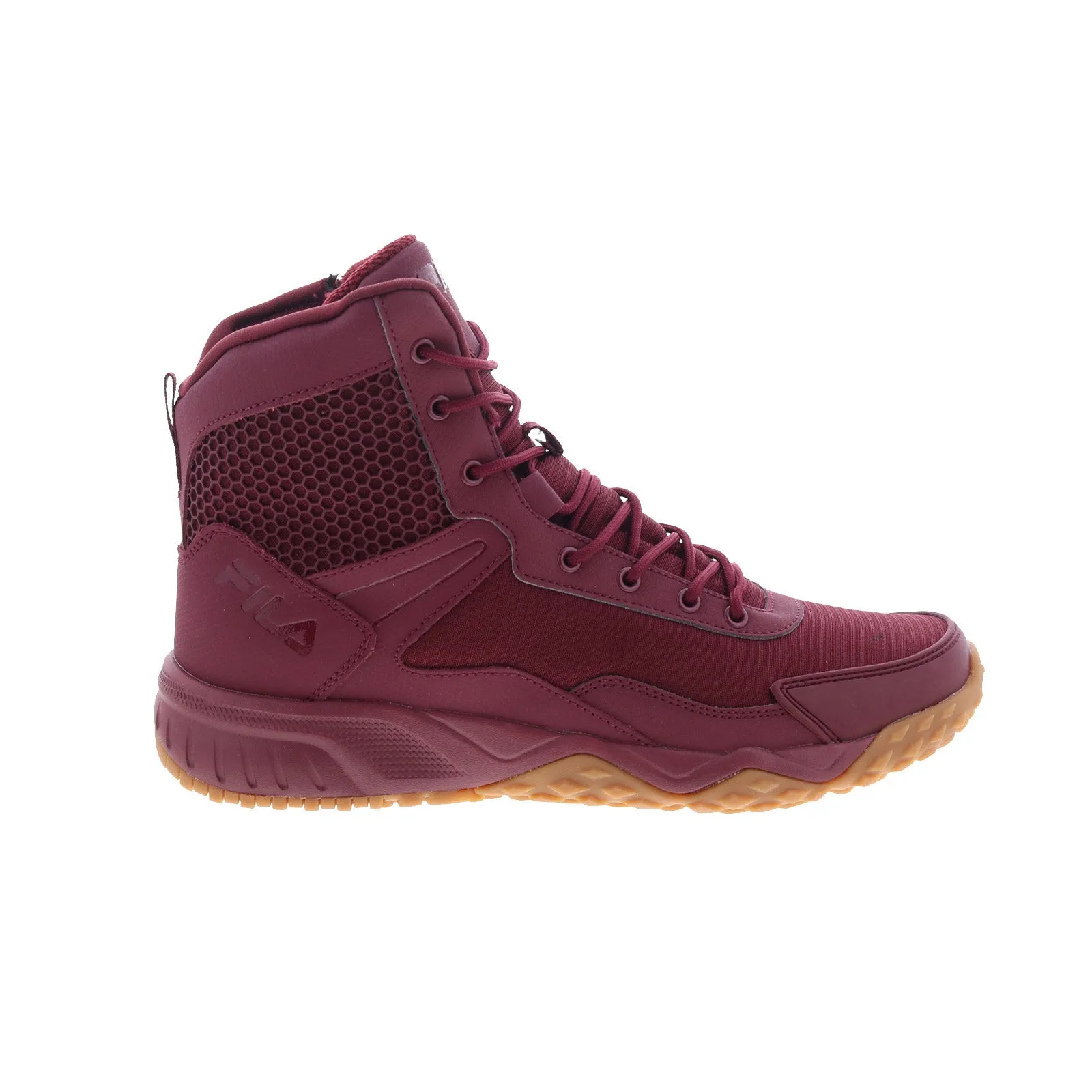 Classic Touch Fila Chastizer 1LM00358-947 Mens Red Leather Lace Up Work Boots