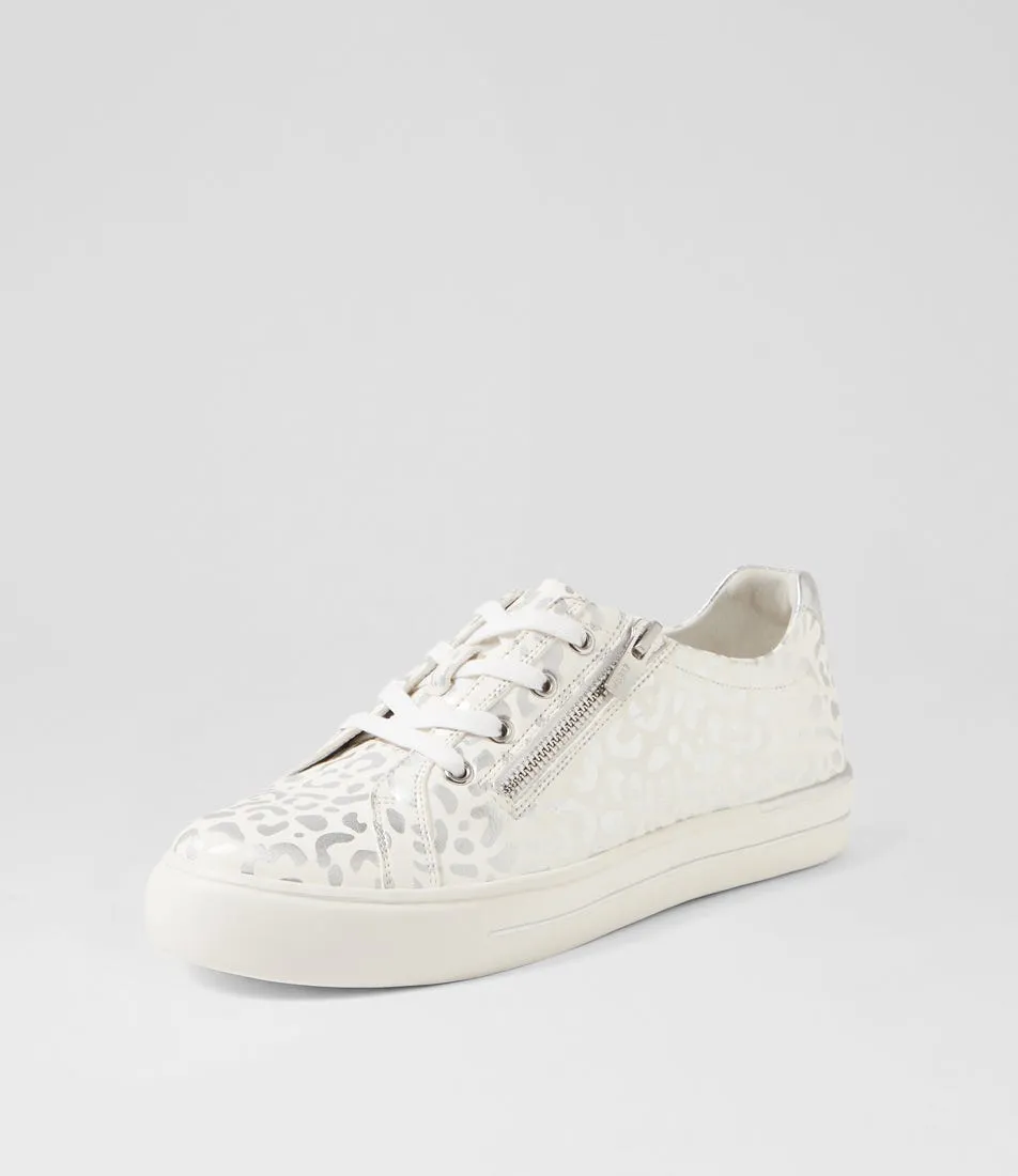 ZIERA AUDRY WHITE SILVER LEO Bright tone Ankle wrap